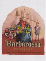 Etikette - Barbarossa (Rheinpfalz) /bd