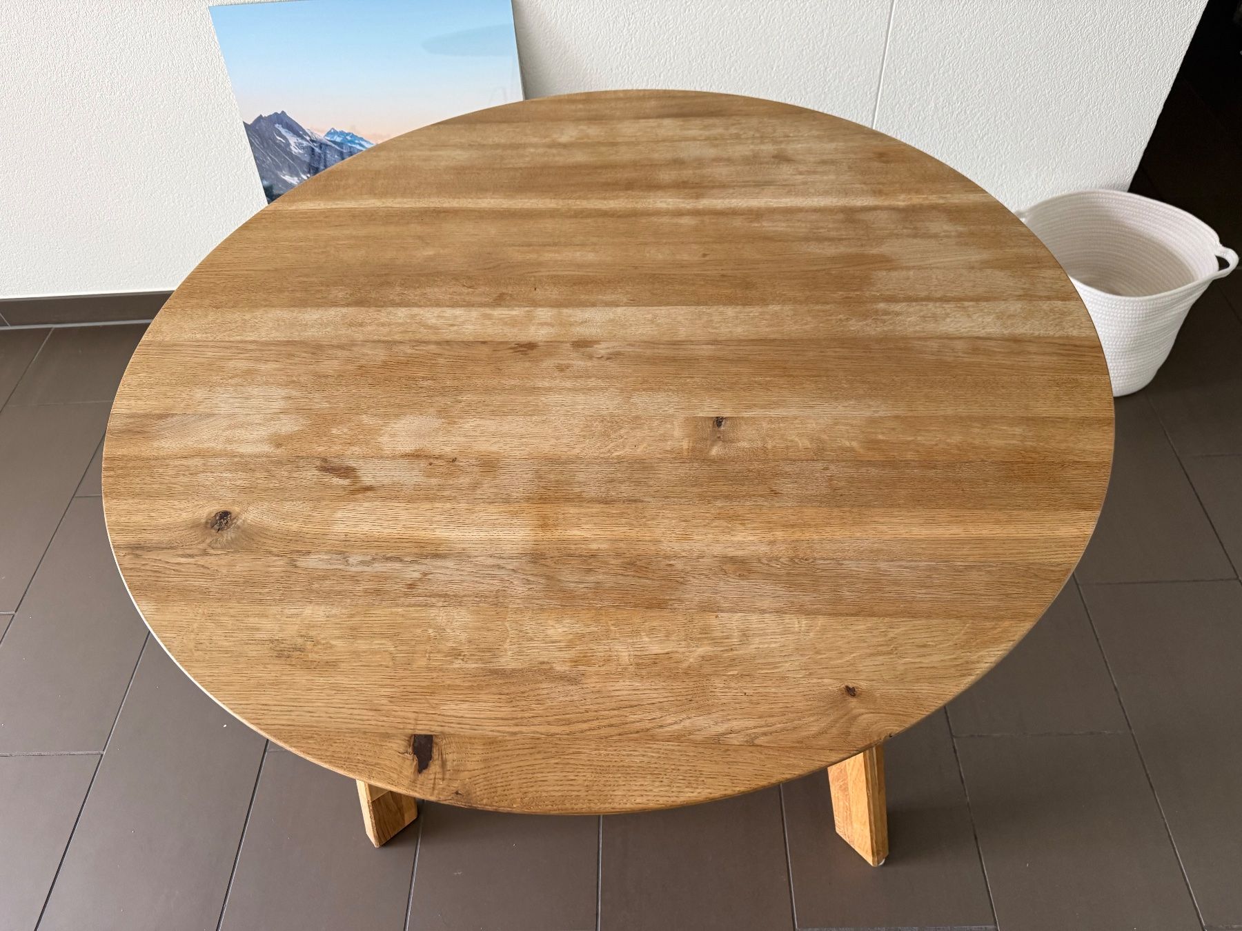 Tische: Esstisch Eiche massiv 120cm – Gebraucht aus St. Moritz von Dolly14 1
