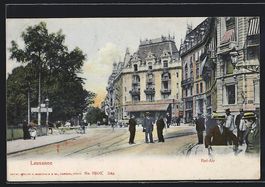 Lausanne, Strassenpartie Bel-Air, Passan