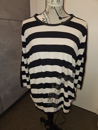Betty Barclay Shirt, gestreift, Grösse 44 schwarz  weiss