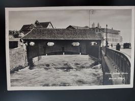 Zürich, Gedeckte Brücke über Limmat! ca. 1928