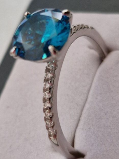 Bague femme argent 925 ajustable zircon style élégant neuf - Montres & Bijoux