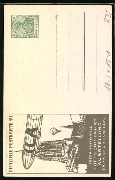 Cancelleria postale: sign. H. Roth: Frankfurt a. Main, Intern – Usato da Berlin venduto da bartko-reher 1