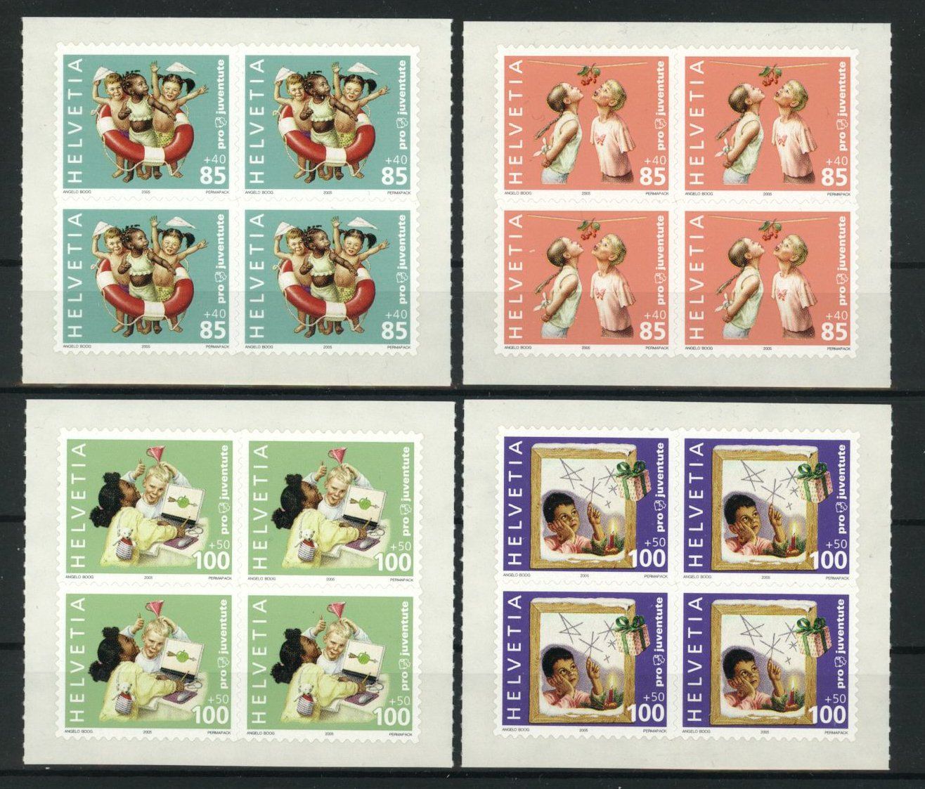 Tutti i francobolli: 2005, Pro Juventute, Viererblöcke ** – Usato da Willisau venduto da Vollstempel
