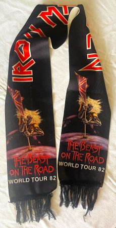 Iron Maiden - Tour Schal 1982 - mit Unterschriften, sehr Rar