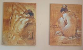 2er Set Keilrahmen-Bilder Desire von Joani  VB