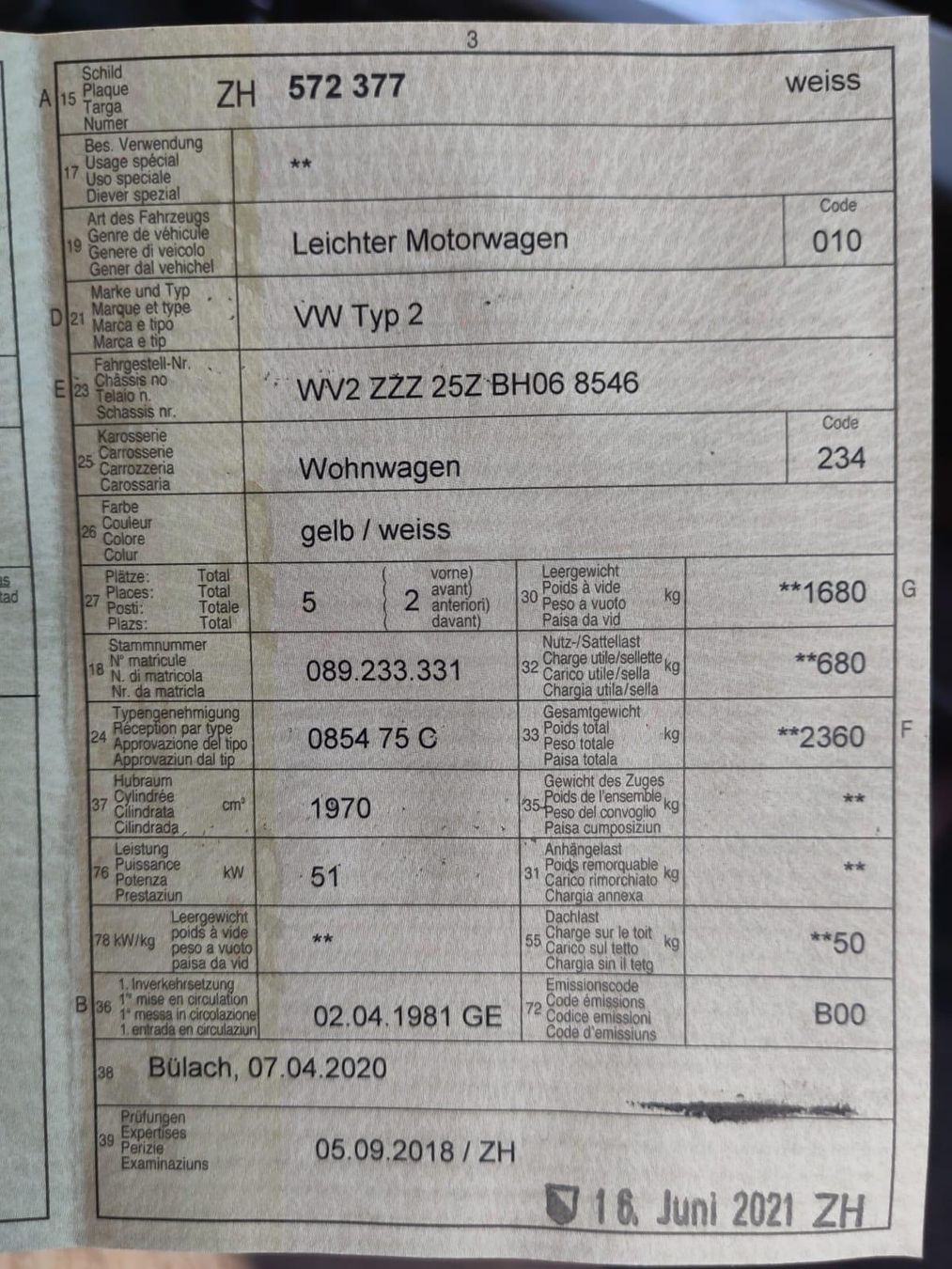 VW Camping Fahrzeuge: VW T3 mit Hochdach – Gebraucht aus Zürich von lorenzo112ooo 9