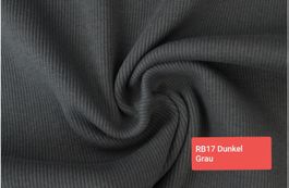 Rib Bündchen dunkel Grau