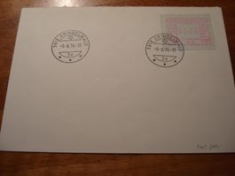FDC Automatenmarke A3, 1976, Grindelwald, ungelaufen