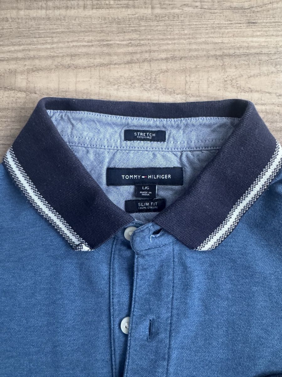 Tommy Hilfiger Magliette Polo: Polo Tommy Hilfiger blau, Grösse L – Usato da Basel venduto da gou_ds98 2