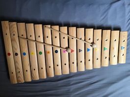Xylophon Holz mit 15 Klangplatten, gebraucht guter Zustand