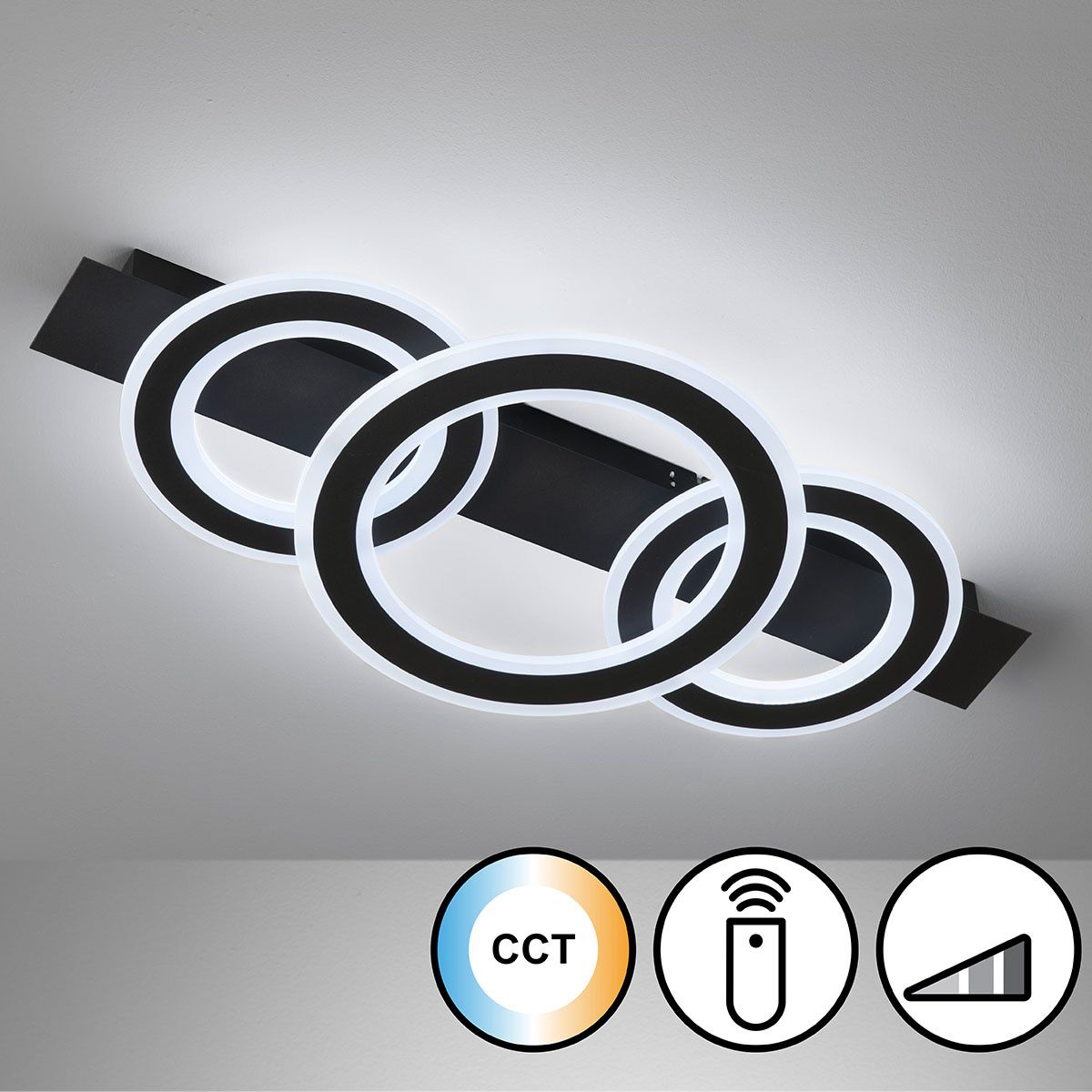Lampadari & plafoniere: LED Deckenleuchte, Ringe, 77 cm x 36 cm – Nuovo (secondo la descrizione) da Kreuzlingen venduto da Smart-Light