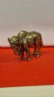 Goldener Büffel, Miniatur Figur aus Metall, Deko Tier
