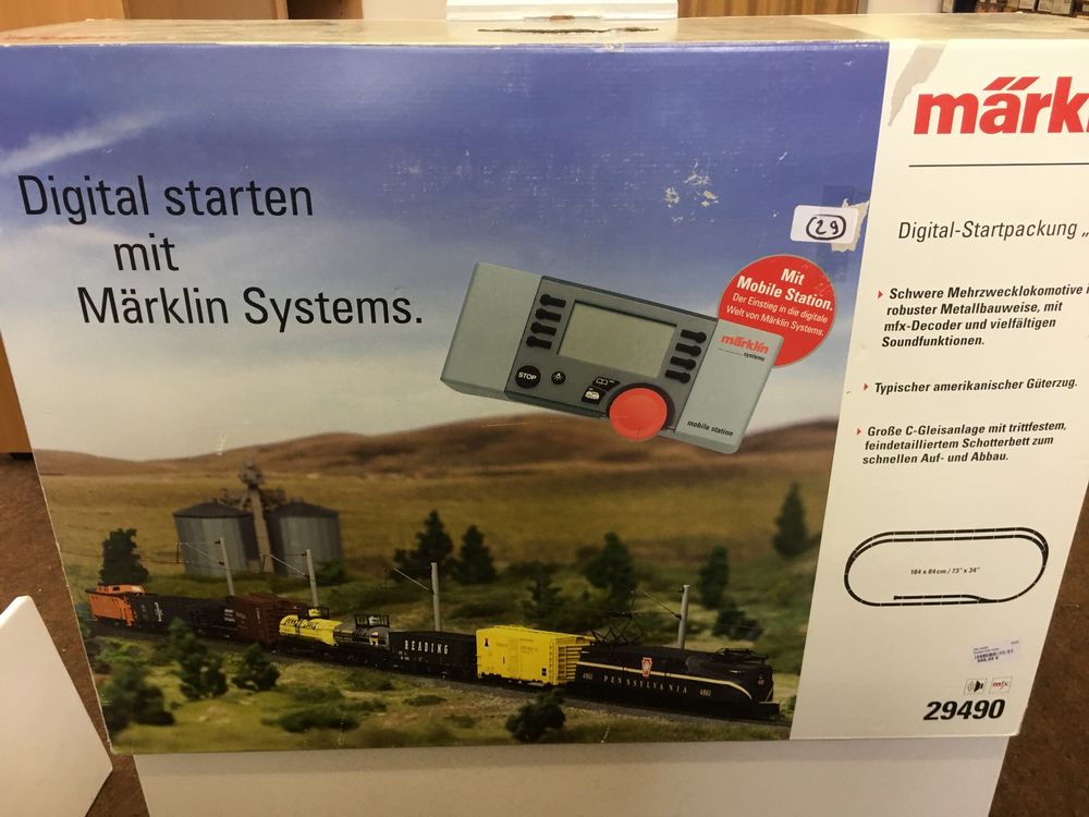 Märklin 29490 Starterpackung Type GG-1 PRR + 7 Güterwagen (Neu (gemäss ...