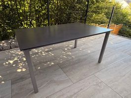 Gartentisch anthrazit / 160x100 cm