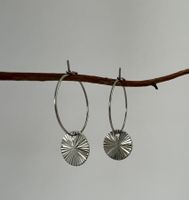 Creolen Silber - hypoallergen - edler Anhänger - handmade
