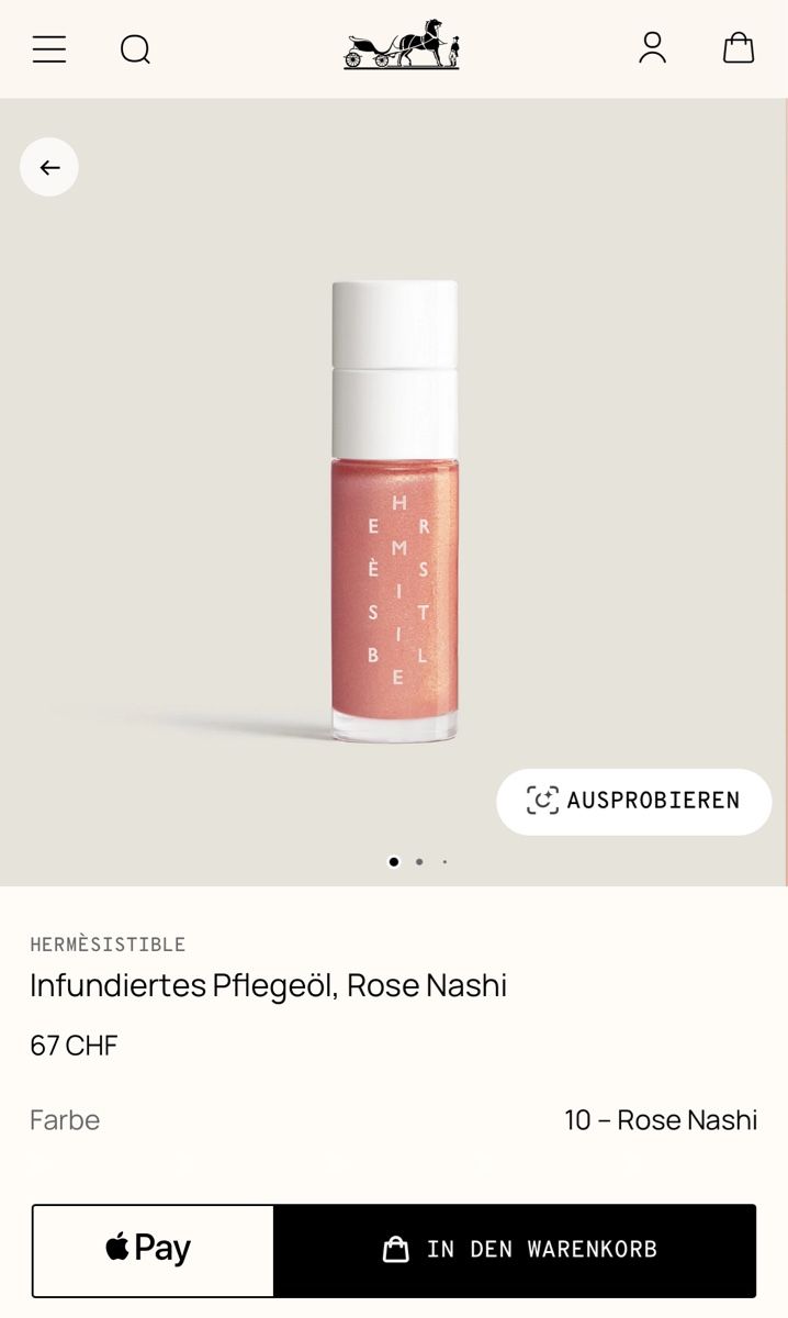 Make-up: Hermès Lippenöl Rose Nashi Neu – Neu (gemäss Beschreibung) aus Gümligen von kleiderschrankbe6 3