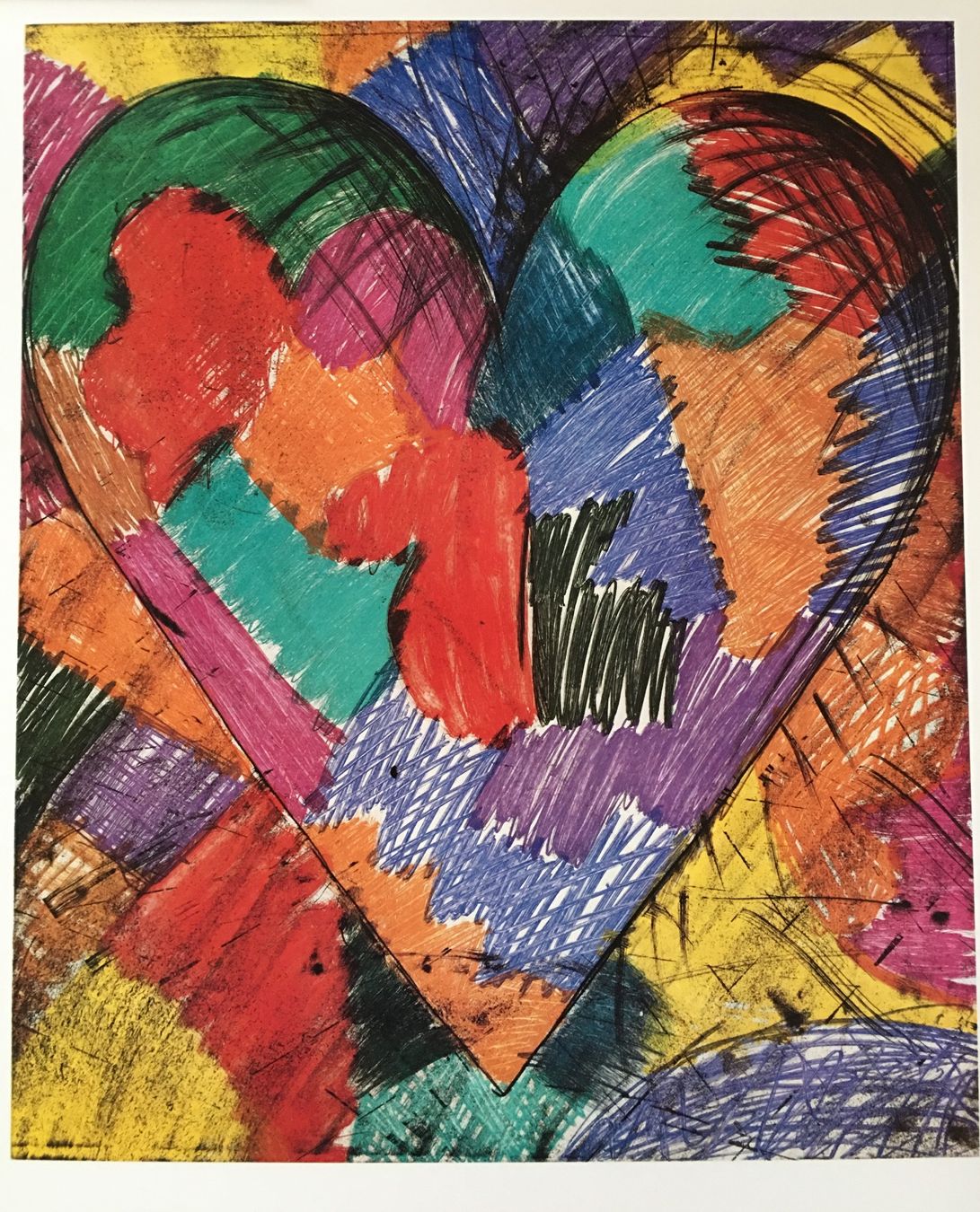 Grafica & Litografie: Jim Dine    "Heart"      Farboffsetlithographie – Usato da Nennigkofen venduto da waltraub 2