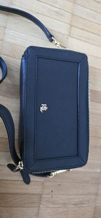 Lauren Ralph Lauren black wallet with strap