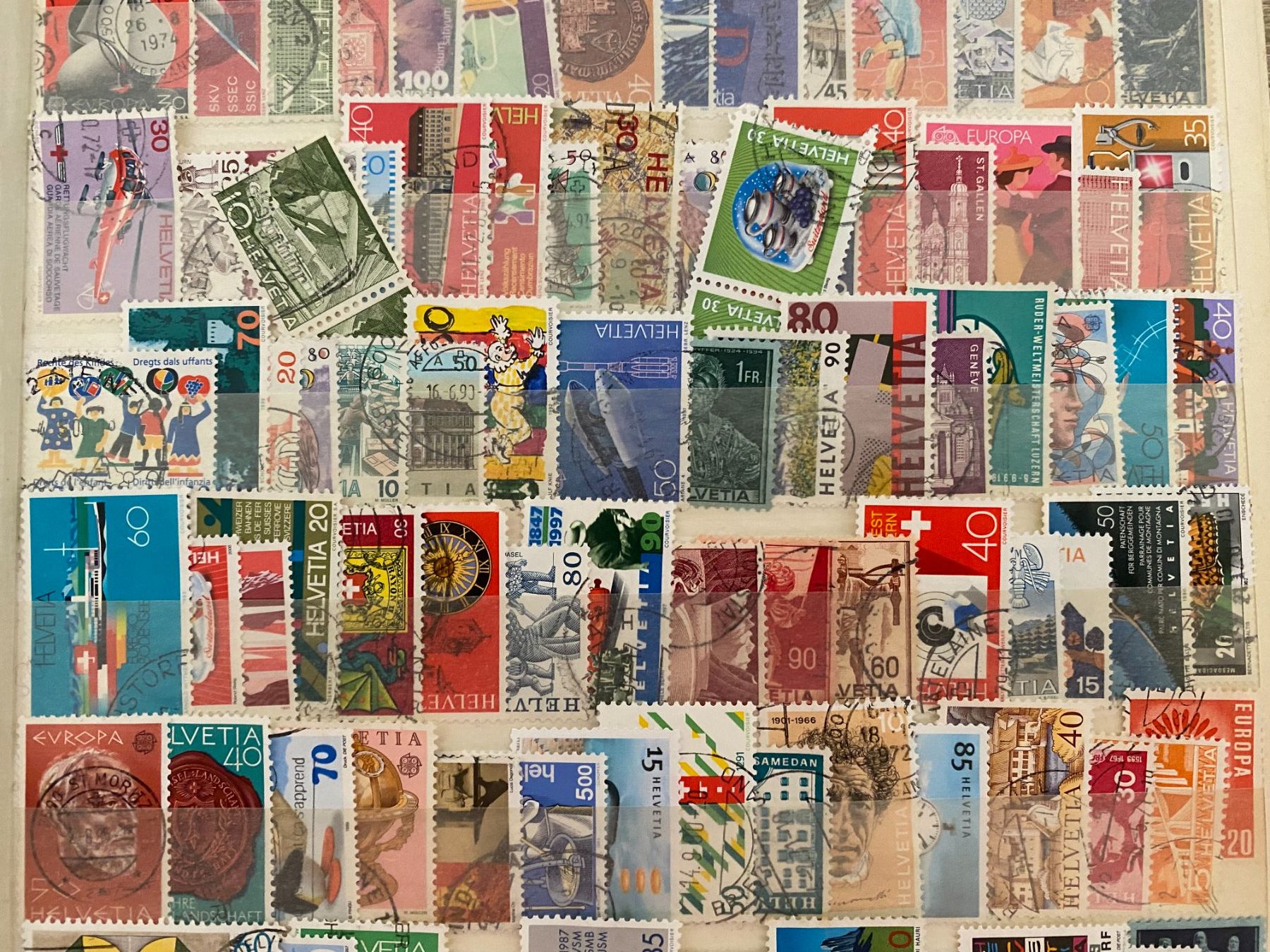 Tous les timbres: Briefmarkensammlung Schweiz, 120 Marken, – D'occasion à matten b. interlaken par jfran17 3