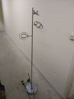 Modern Chrome Floor Lamp with LED Rings - 1 ring broken
