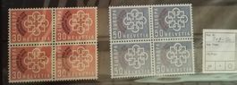 W) 349-350, Europamarken, im 4-Block postfrisch Kt 100.-