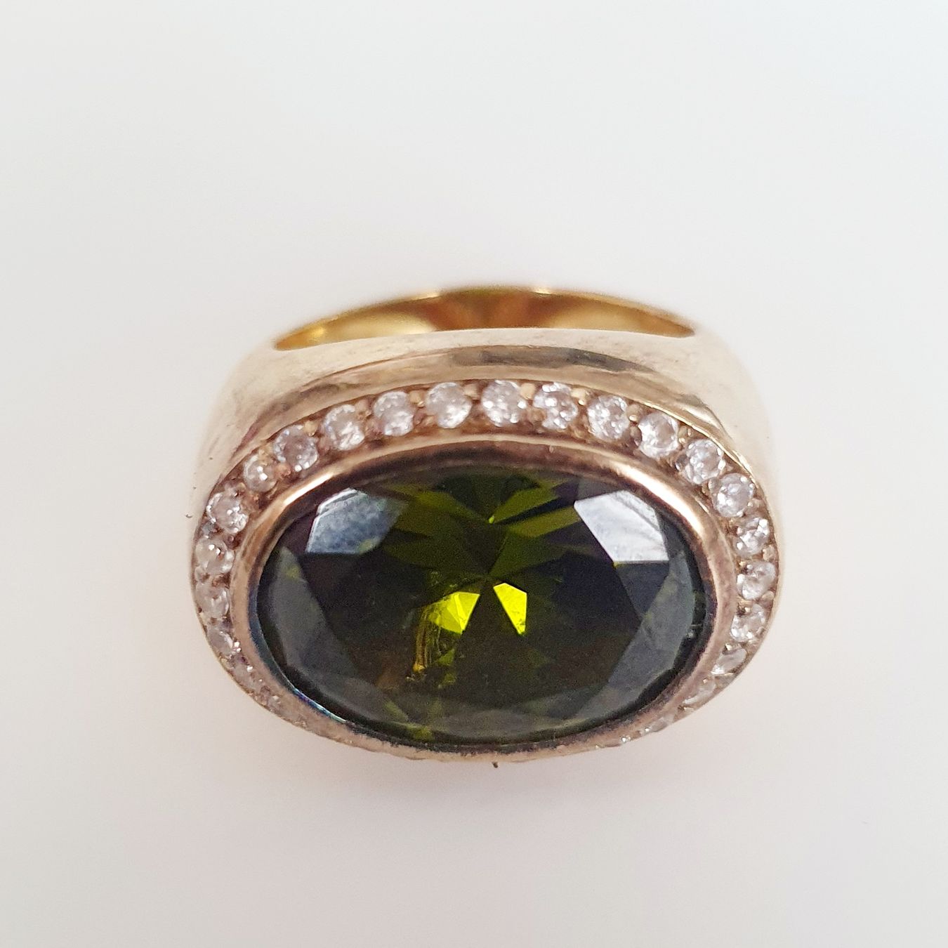 Ring Gold Mit Grnem Stein