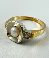 VINTAGE GOLDRING “DIAMANTEN” 18K
