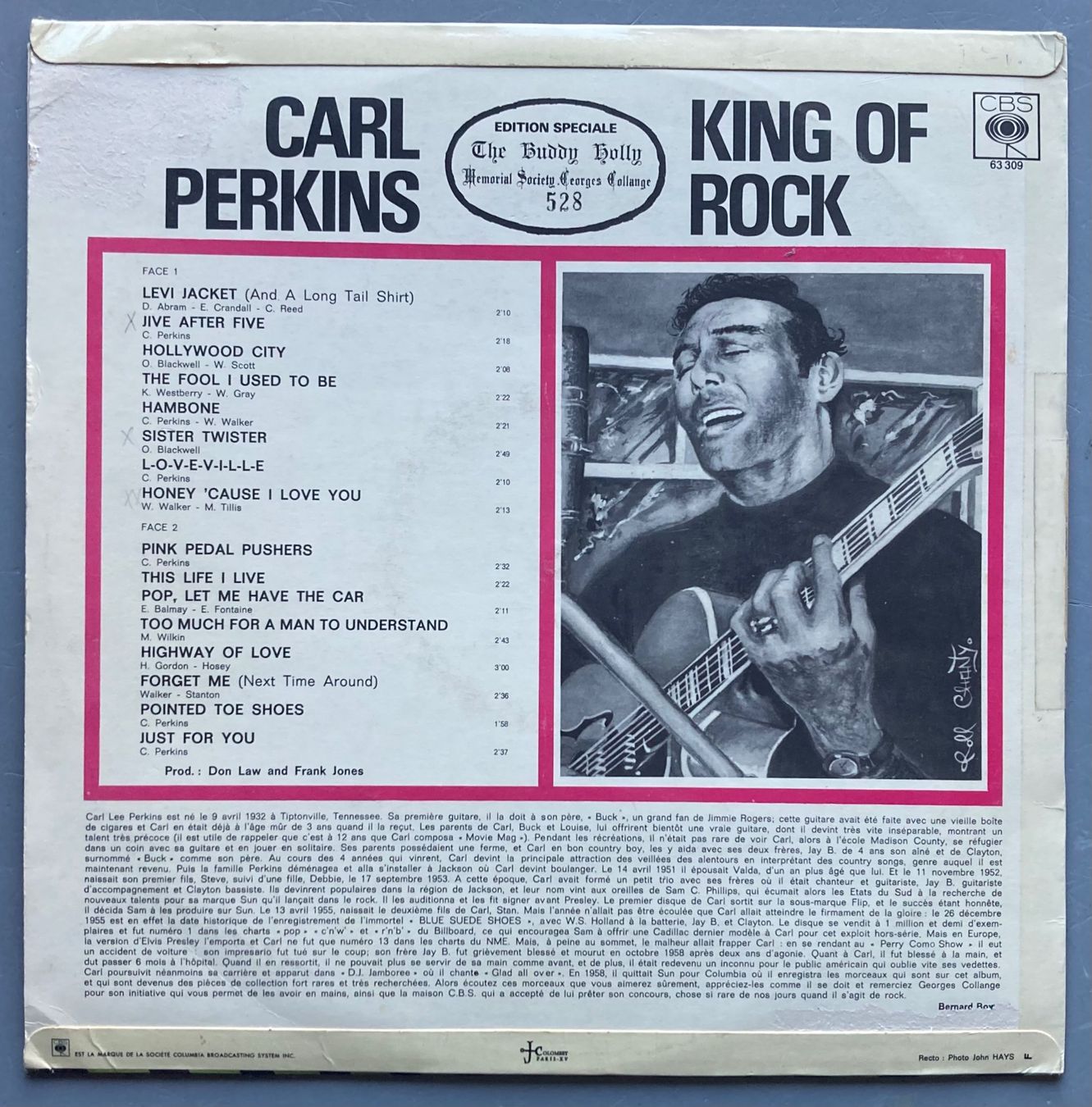 Dischi in vinile: CARL PERKINS - KING OF ROCK – Usato da Poliez-Pittet venduto da Newtown-Records 1