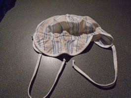 Mütze One Size, Baby, beige/blau/weiss gestreift