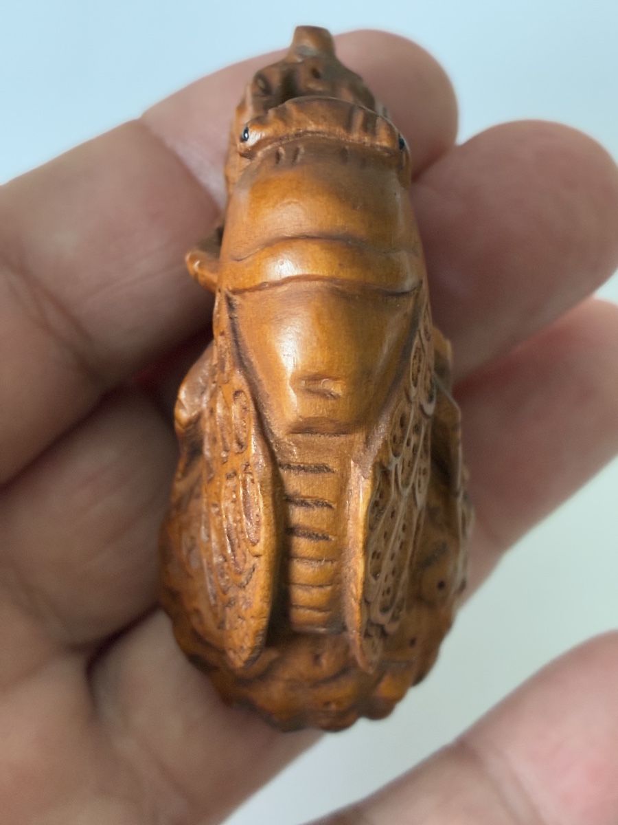 Statuette: Japon netsuke en bois de buis objet traditionnel – Usato da St-Aubin-Sauges venduto da asianart 4