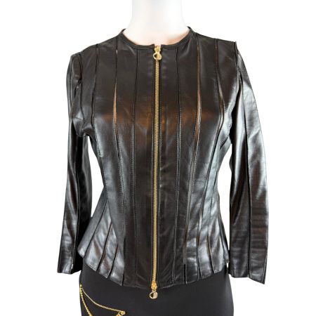 Versace Lederjacke, Top Zustand, Gr. IT44 sitzt wie EU 36/38