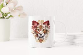 Chinesisches Tierzeichen Hund Keramik Tasse NEU