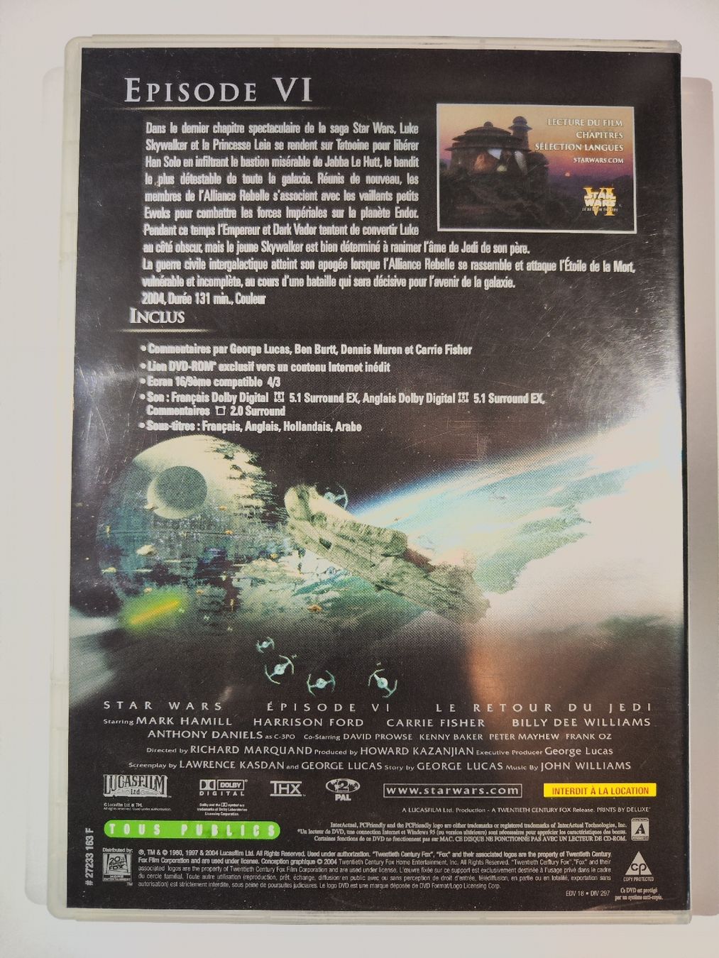Alle DVDs: DVD - Star Wars VI - Le retour du Jedi – Gebraucht aus Commugny von Teksen 1