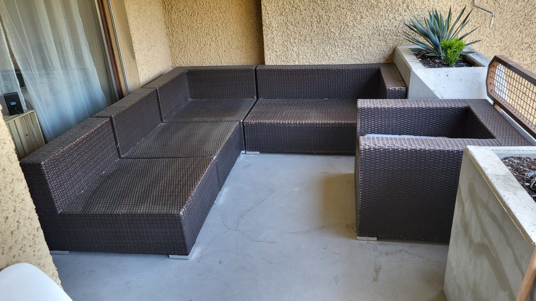 Divani: Grosse Gartenlounge, modulares Rattanset. – Usato da Untersiggenthal venduto da Leimi9 2