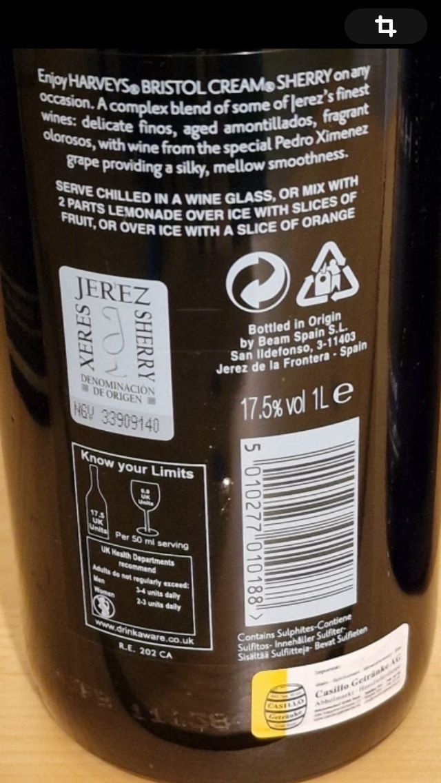 Spirituosen: 4 Harveys Bistrol Cream Sherry – Neu (gemäss Beschreibung) aus Wienacht-Tobel von martin156800 4