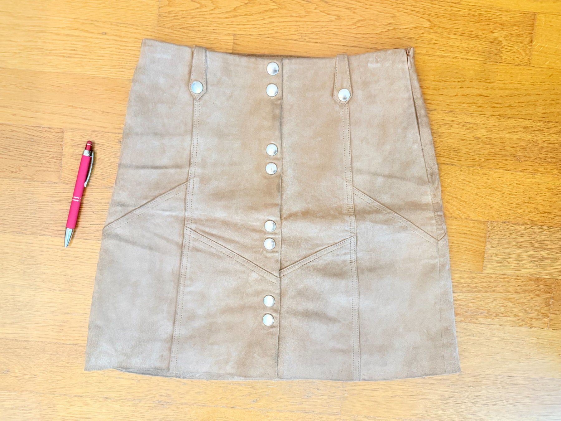 Mango Röcke: Mango - Jupe beige en cuir véritable – Gebraucht aus St-Sulpice VD von rit_h8vk 3