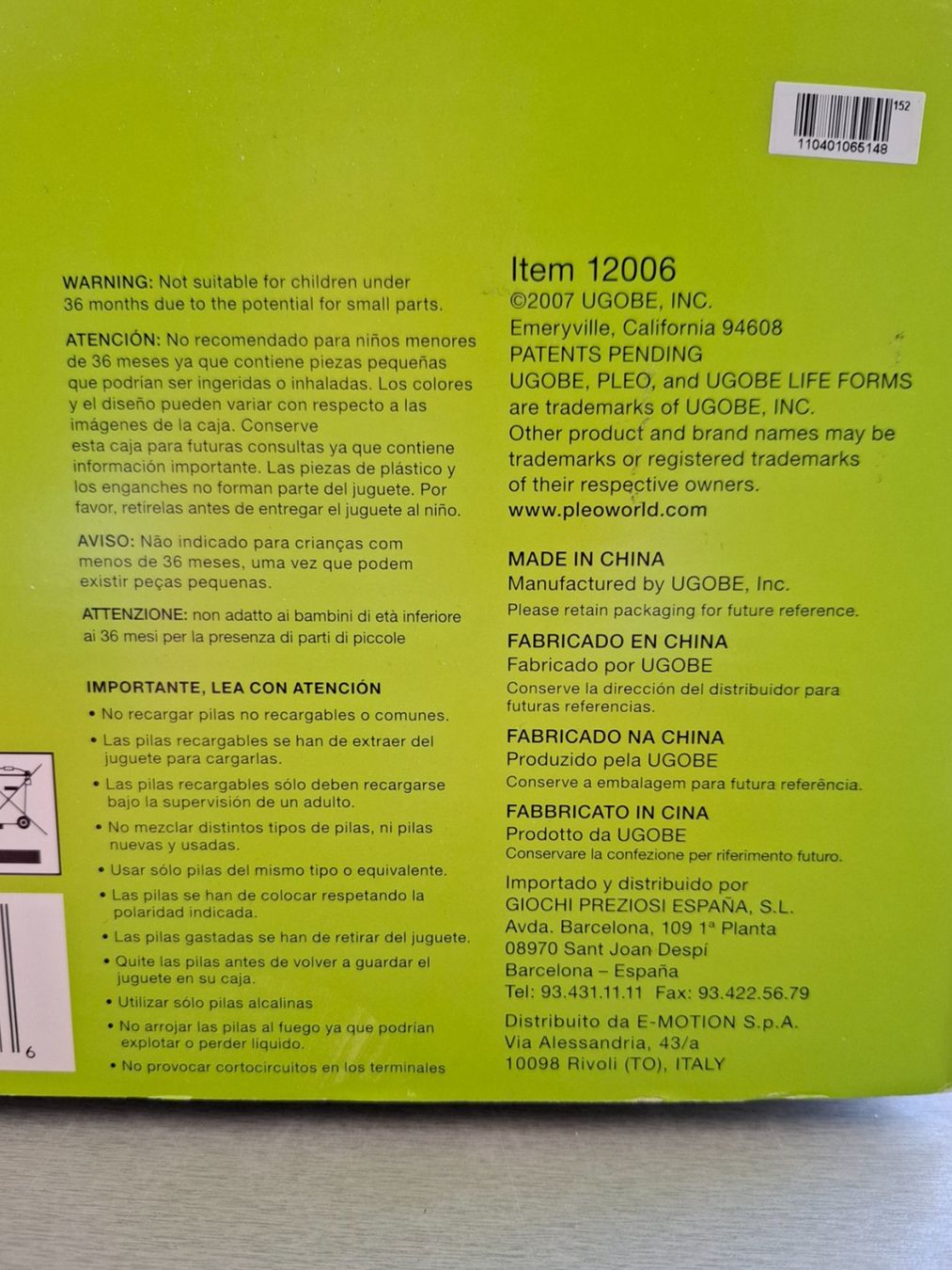 Giocattoli: Pleo Sammlerobjekt Original 2007/2009 – Difettoso da Schlieren venduto da Alena020_0 1