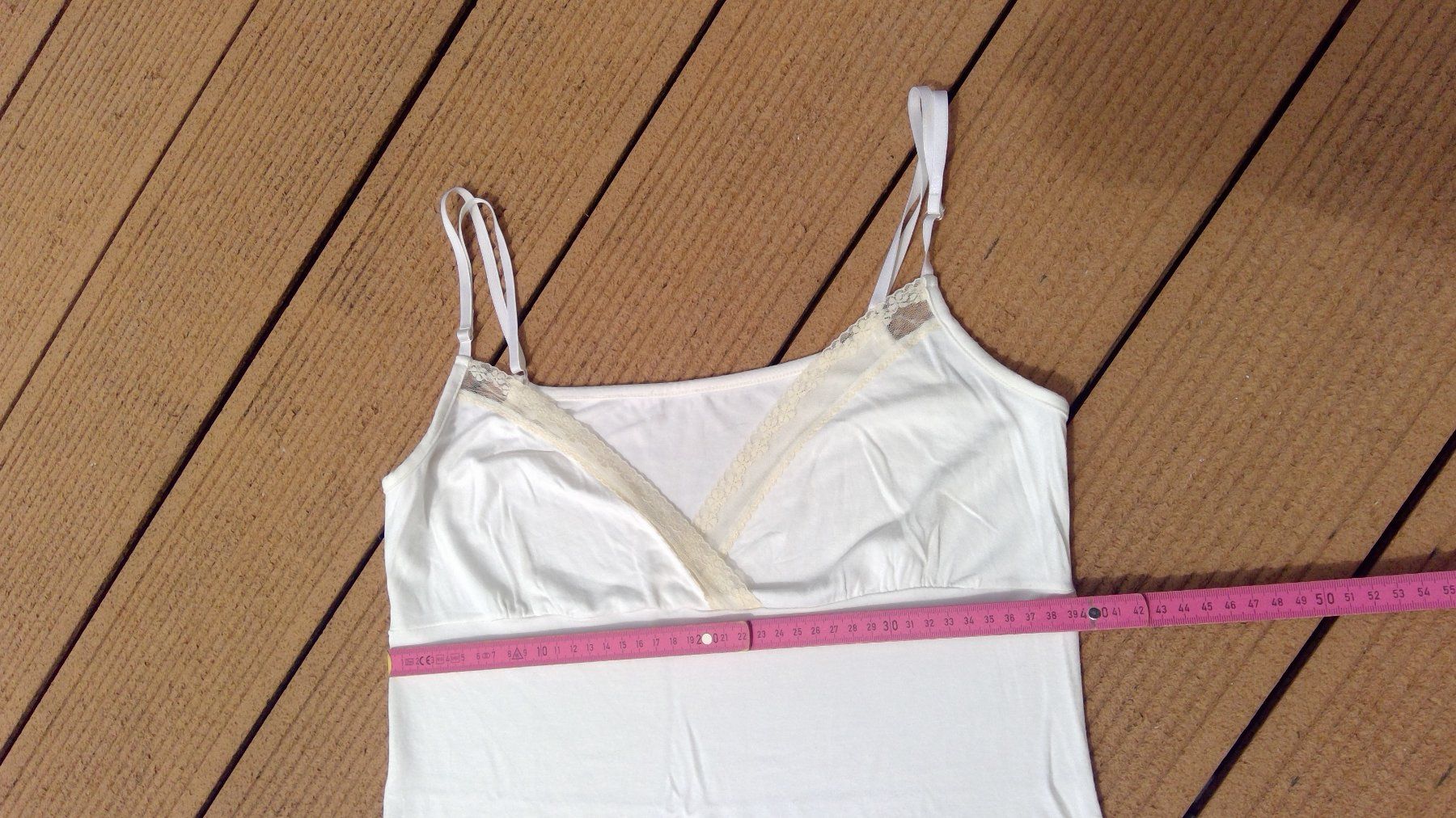 Top: Top débardeur tunique écru avec dentelles, taille M – Nuovo (secondo la descrizione) da Agiez venduto da chouchanelle 6