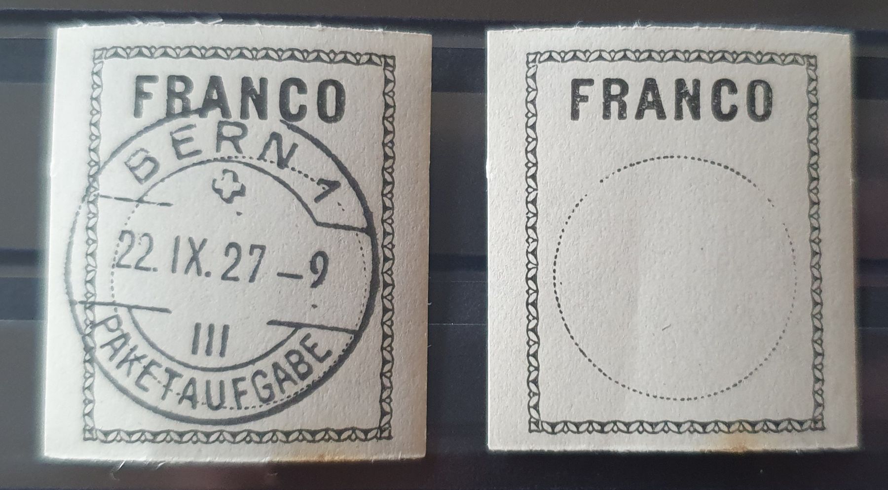 Tutti i francobolli: Francozettel Nr.1 Postfrisch und Gestempelt – Usato da Kreuzlingen venduto da Rschweiz1