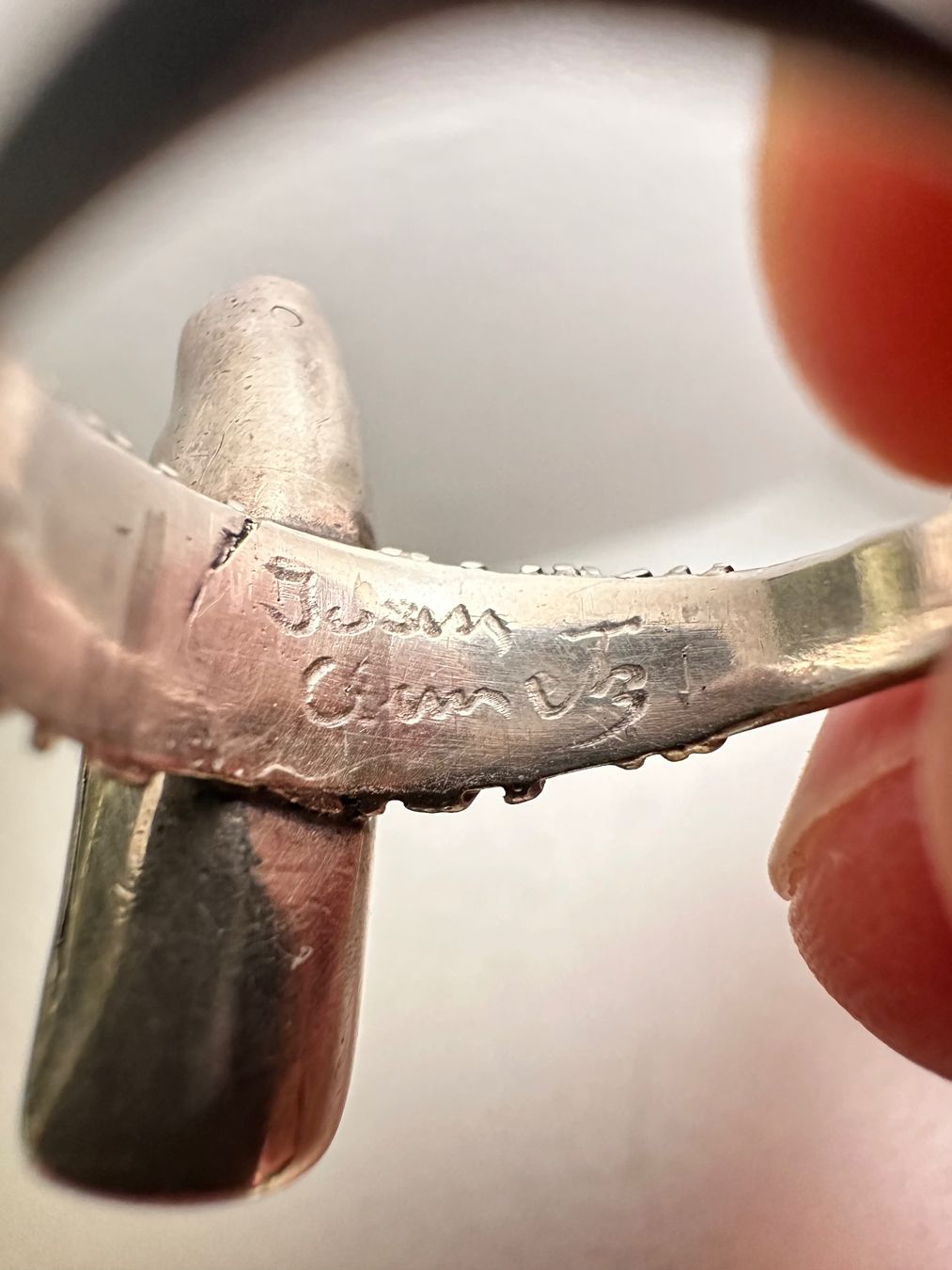 Anelli: Vintage 925er Silber Ring mit echte Perle: 55-56 – Usato da Onex venduto da Antiqueshow 6