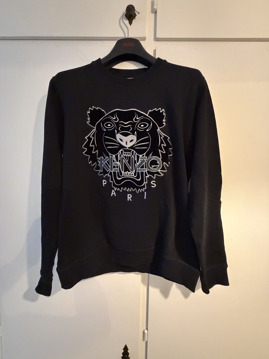 Kenzo Pullover & Sweatshirts: Felpa Kenzo Tiger Nera Taglia S cotone – Gebraucht aus Lugano von can_xdd8 2
