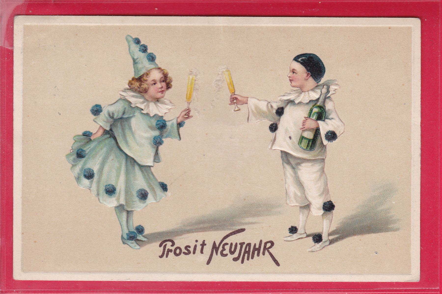 Cartoline postali: PRÄGEKARTE, PROSIT NEUJAHR, 31.12.1908 – Usato da Oberrieden venduto da Gebirgsstelze