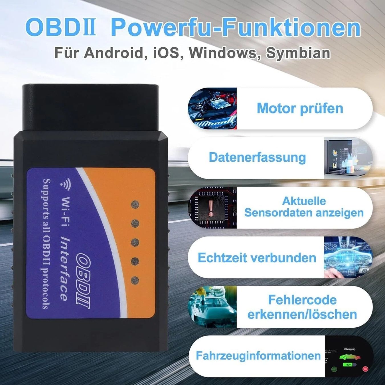 Scanner: OBD2 ELM327 Bluetooth Diagnosegerät Auto IOS Tester Scanner – Nuovo (secondo la descrizione) da Kirchdorf AG venduto da Apost008 3