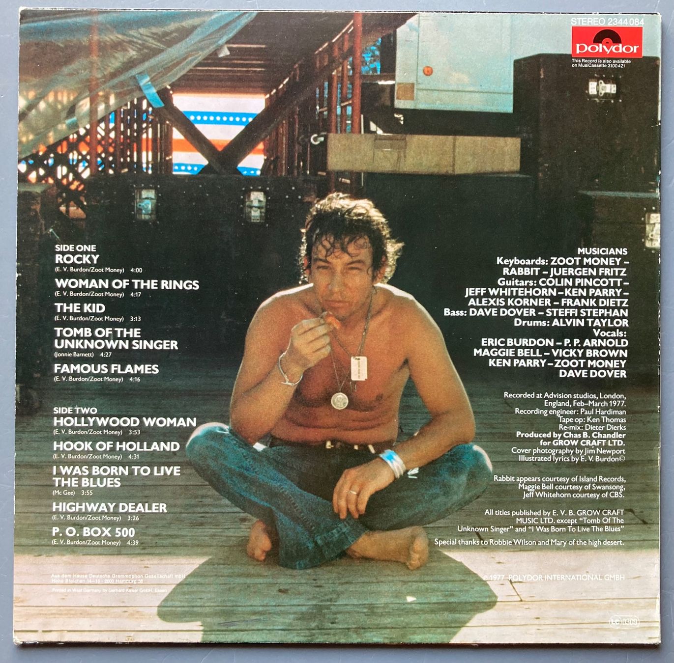 Dischi in vinile: ERIC BURDON - SURVIVOR – Usato da Poliez-Pittet venduto da Newtown-Records 1