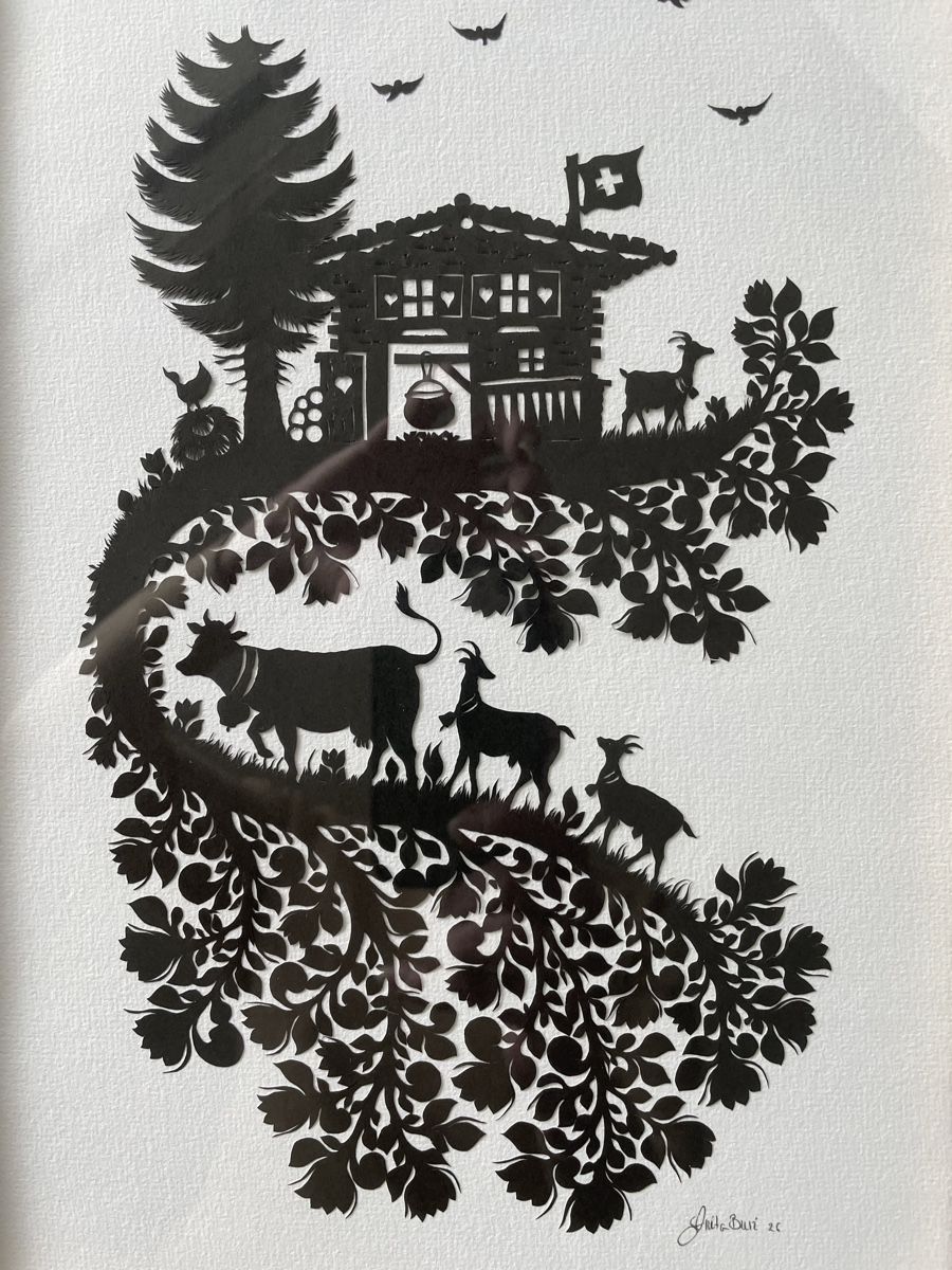 Grafiken & Lithographien: Scherenschnitt von Anita Buri – Neu (gemäss Beschreibung) aus Konolfingen von Bern-75 1