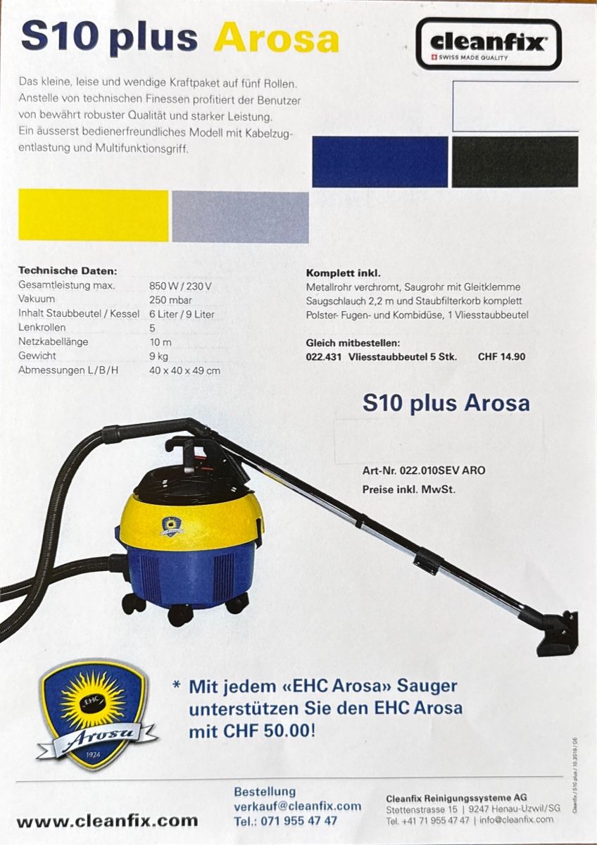 Cleanfix Aspirapolveri & Accessori: Cleanfix Staubsauger S10 plus EHC Arosa – Nuovo (secondo la descrizione) da Chur venduto da han_cy28 1