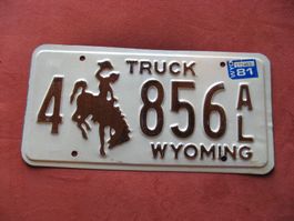 Nummernschild Wyoming