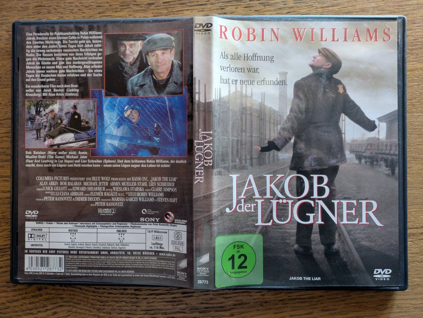 Tutti i DVDs: Jakob der Lügner (DVD - Robin Williams) – Usato da Männedorf venduto da Pacer19 1