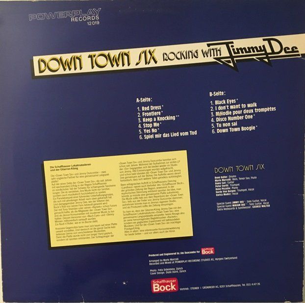 Dischi in vinile: Down Town Six rocking with Jimmy Dee (LP) – Usato da Grüningen venduto da azulvinyl 1